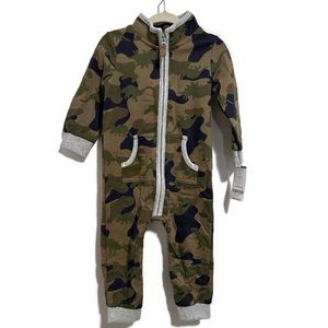 NWT Dino Camo Zipper Jumpsuit